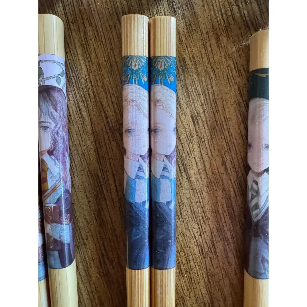 RARE Harry Potter Mahou Dokoro Japan Chopstick Hashioki Set 8pc Hedwig Draco